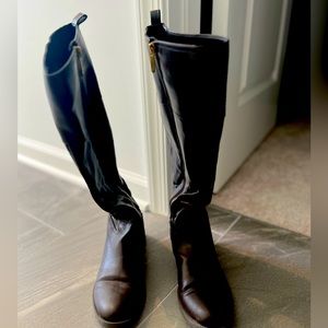 Tommy Hilfiger Dark Brown Leather Calf Boots - Size 8
